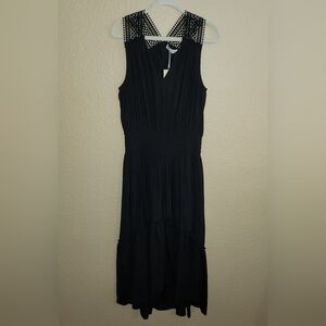 Ramy Brook Samantha Elegant Black Sleeveless Dress Size L WhimsyGoth Vamp